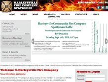 Tablet Screenshot of harleysvillefire.org
